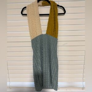 Colorblock Lace Maxi Dress in Sage, Cream & Mustard